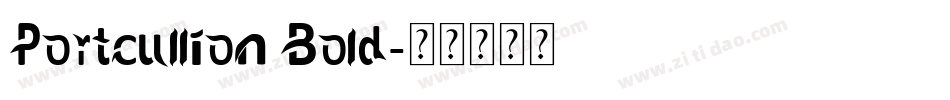 Portcullion Bold字体转换